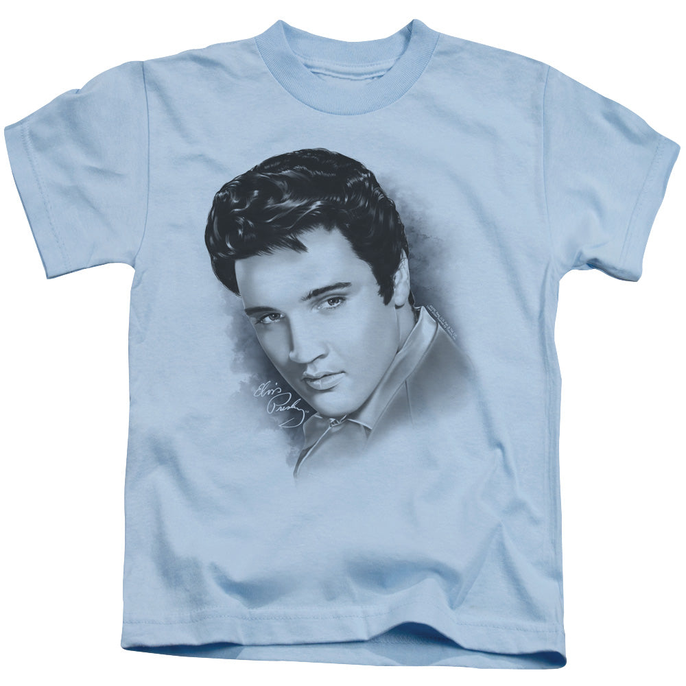 Elvis Presley Dreamy Juvenile Kids Youth T Shirt Light Blue