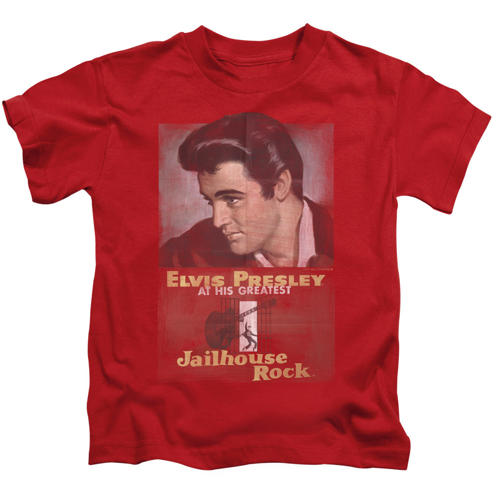 Elvis Presley Jailhouse Rock Poster Juvenile Kids Youth T Shirt Red