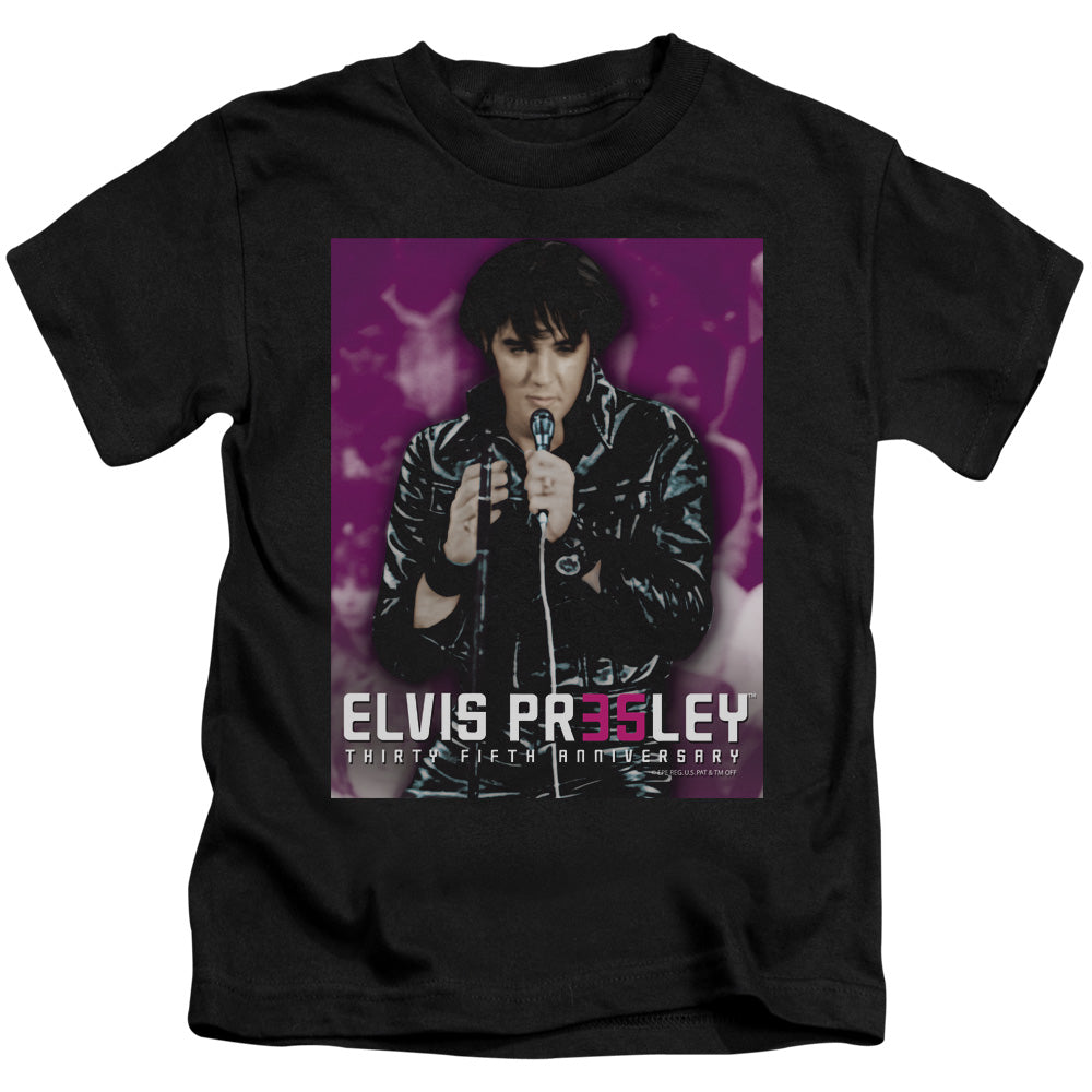 Elvis Presley 35 Leather Juvenile Kids Youth T Shirt Black