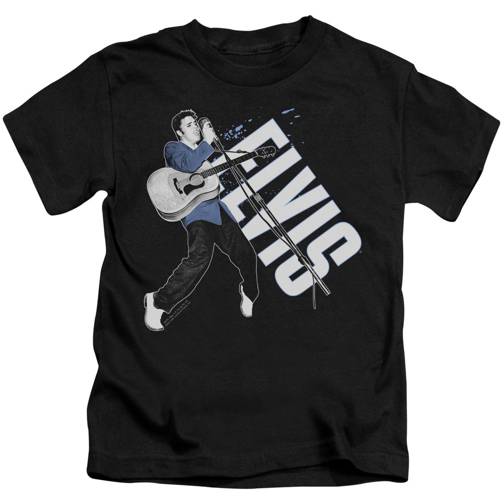 Elvis Presley on His Toes Juvenile Kids Youth T Shirt Black
