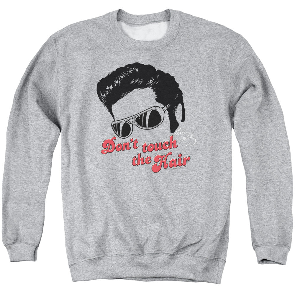 Elvis Presley Don't Touch the Hair 2 Mens Crewneck Sweatshirt Athletic Heather