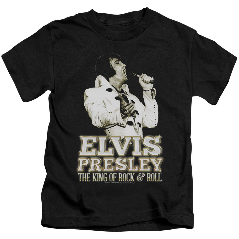 Elvis Presley Golden Juvenile Kids Youth T Shirt Black