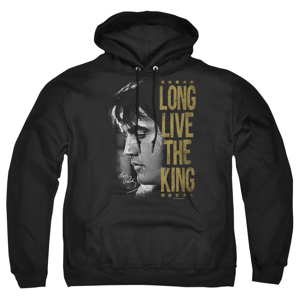 Elvis Presley Long Live The King Mens Hoodie Black Officially Licensed