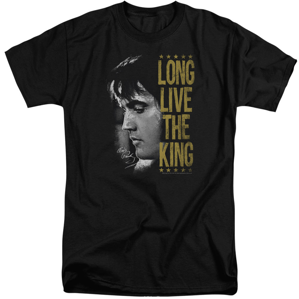 Elvis Presley Long Live the King Mens Tall T Shirt Black