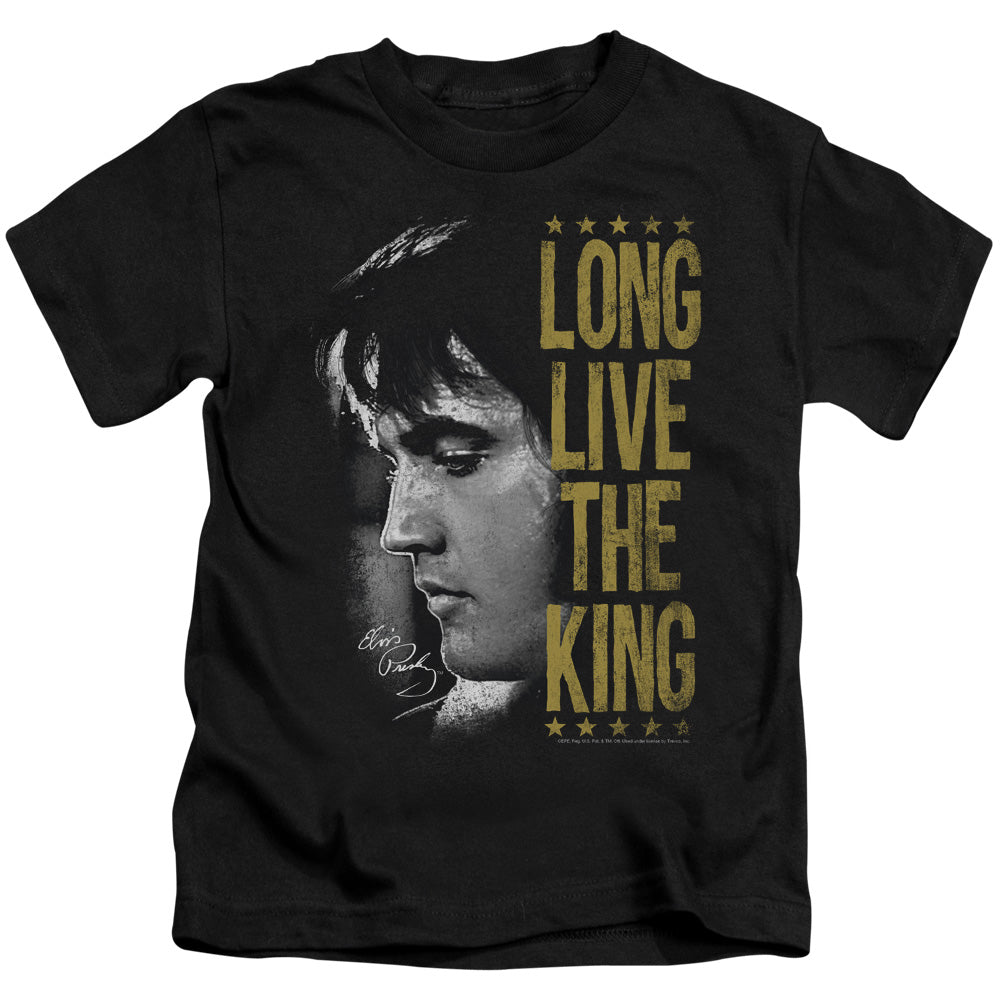 Elvis Presley Long Live the King Juvenile Kids Youth T Shirt Black