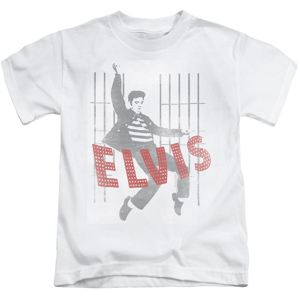 Elvis Presley Iconic Pose Juvenile Kids Youth T Shirt White
