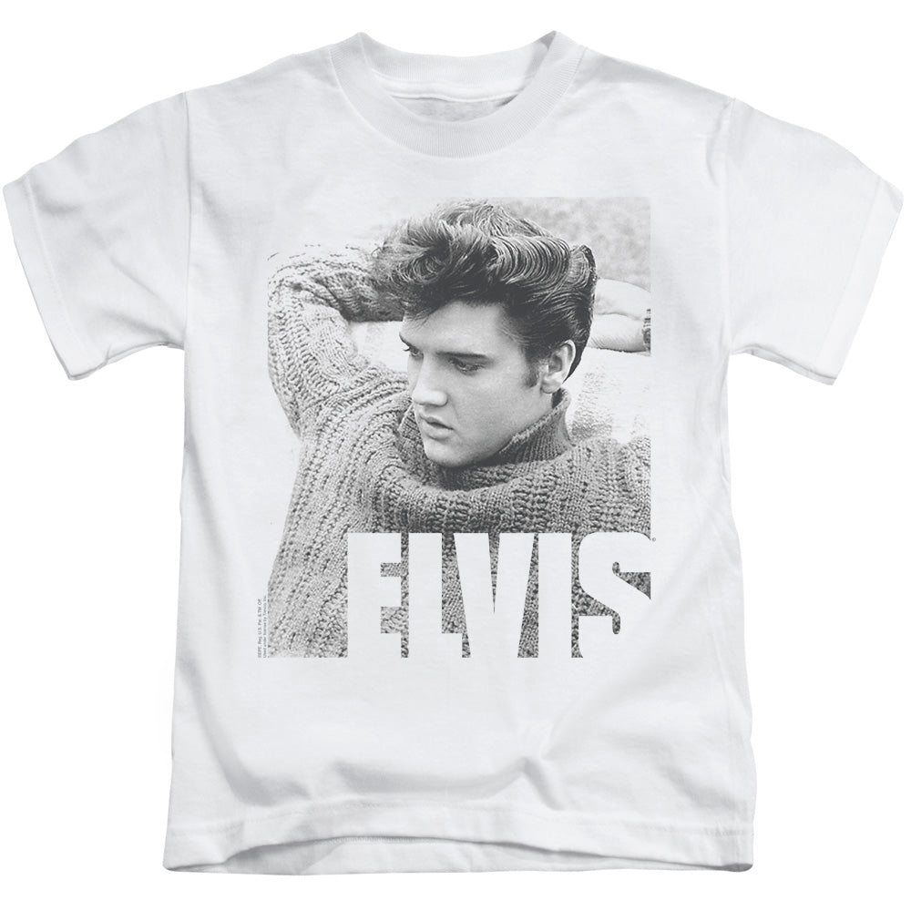 Elvis Presley Relaxing Juvenile Kids Youth T Shirt White
