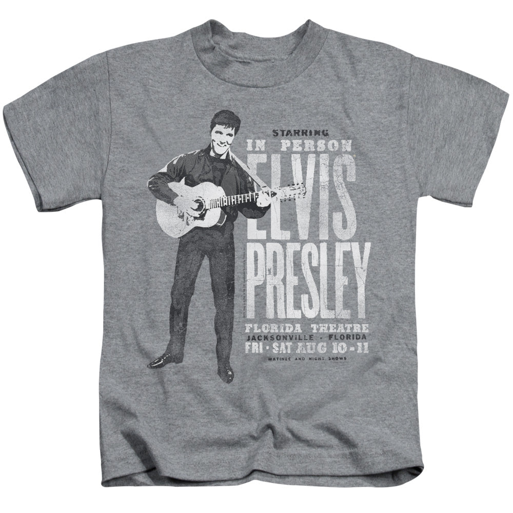 Elvis Presley in Person Juvenile Kids Youth T Shirt Athletic Heather
