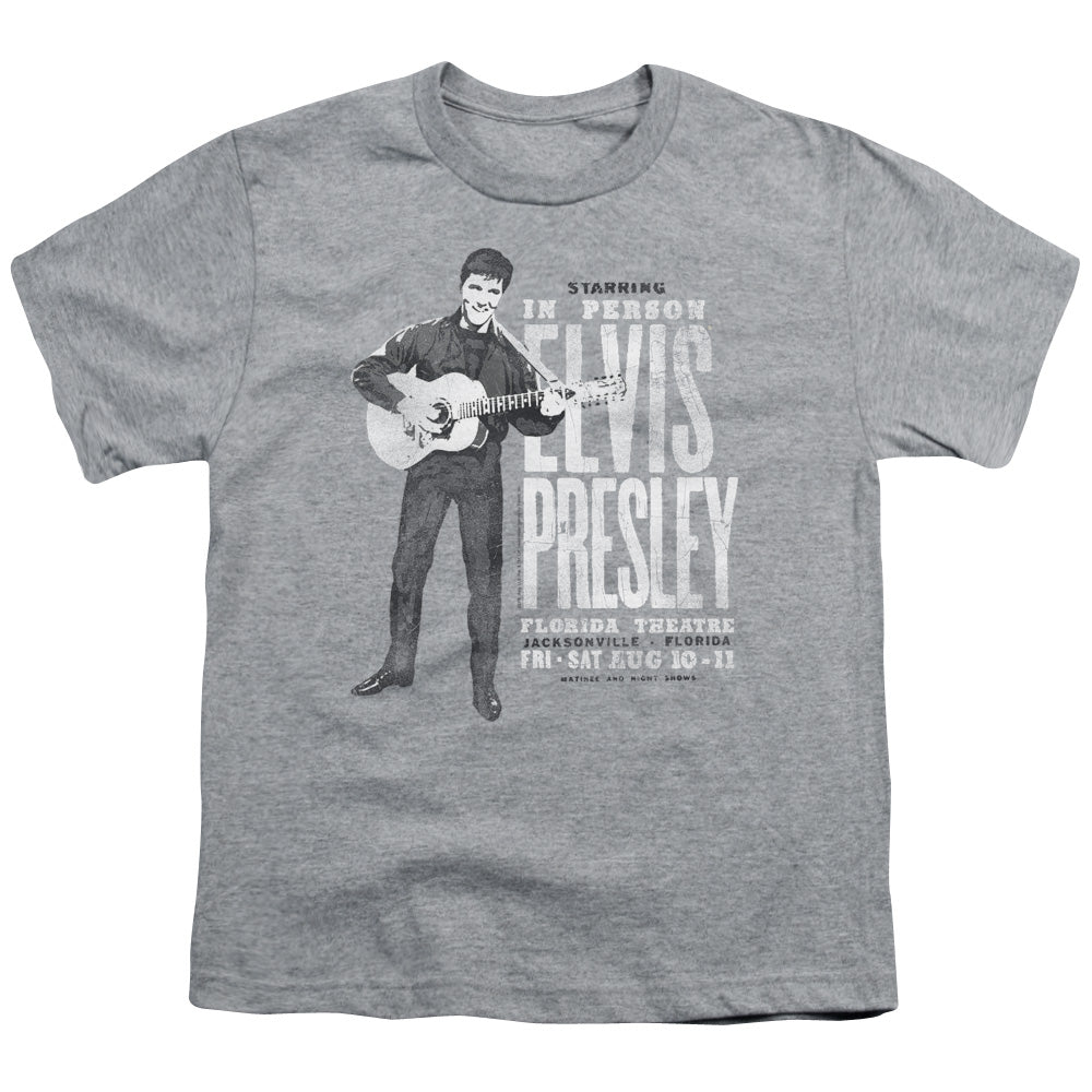 Elvis Presley in Person Kids Youth T Shirt Athletic Heather