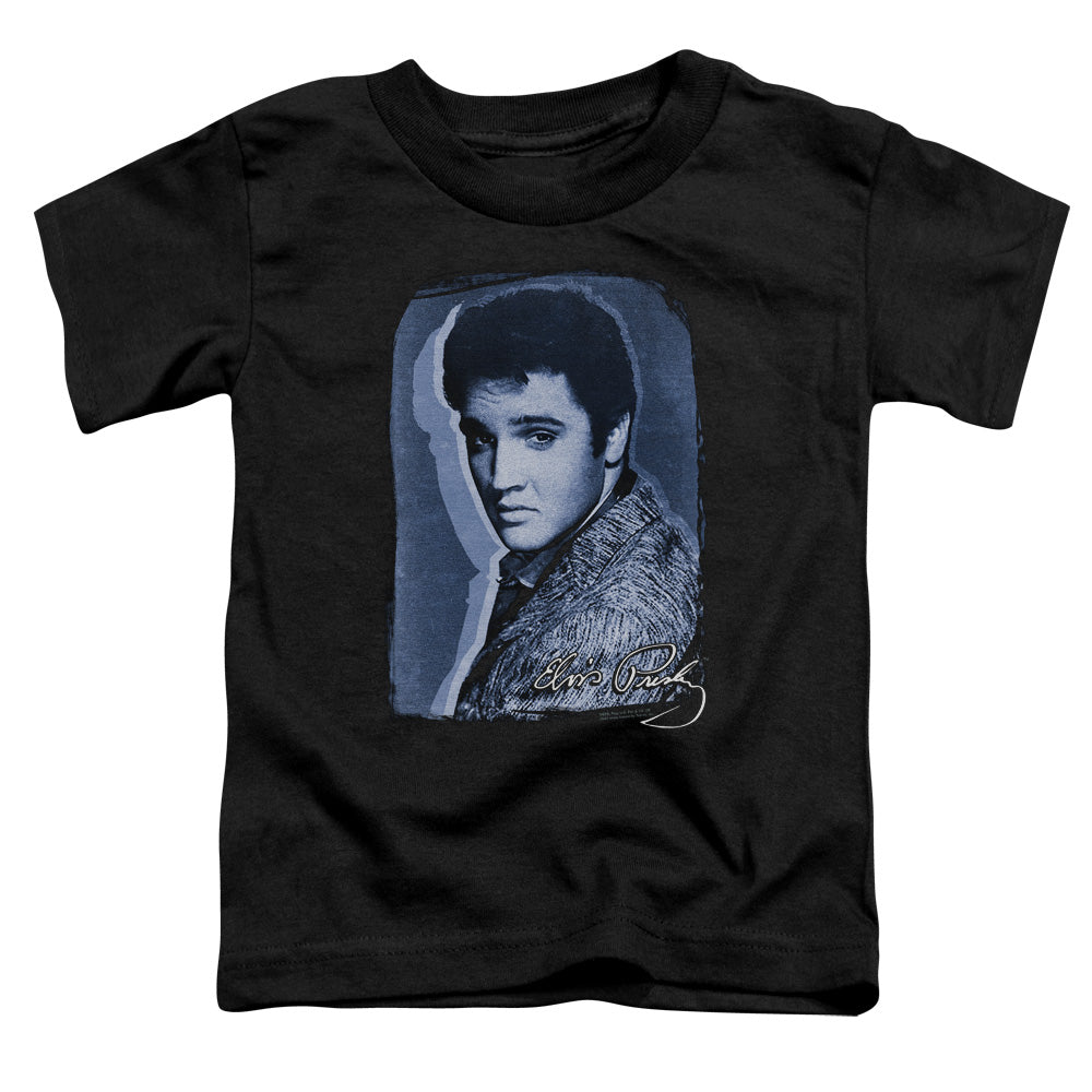 Elvis Presley Overlay Toddler Kids Youth T Shirt Black