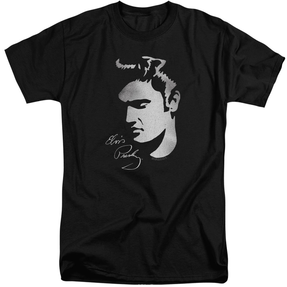 Elvis Presley Simple Face Mens Tall T Shirt Black