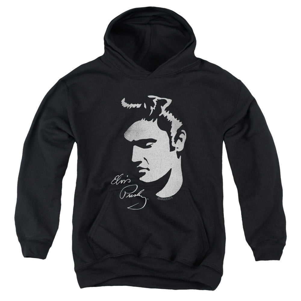 Elvis Presley Simple Face Kids Youth Hoodie Black