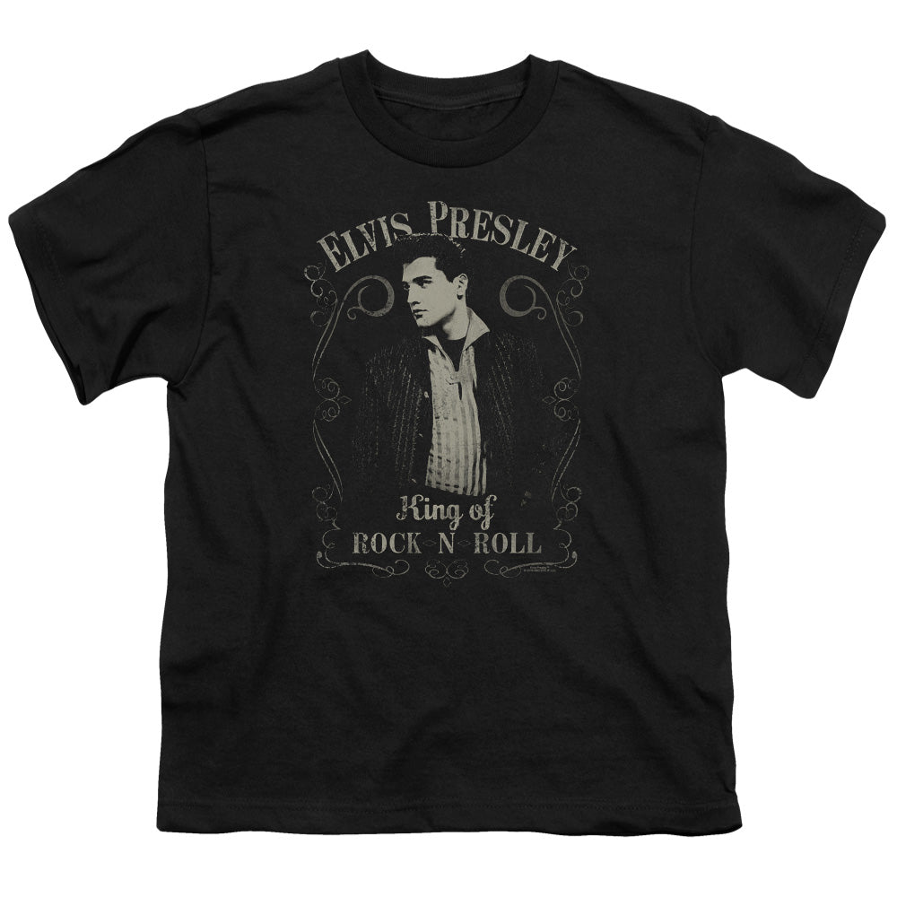 Elvis Presley Rock Legend Kids Youth T Shirt Black