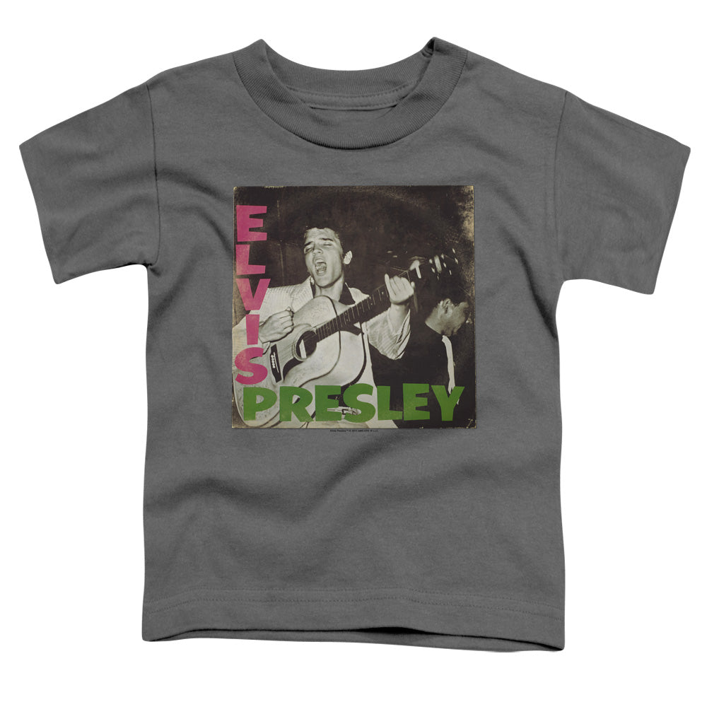 Elvis Presley First Lp Toddler Kids Youth T Shirt Charcoal