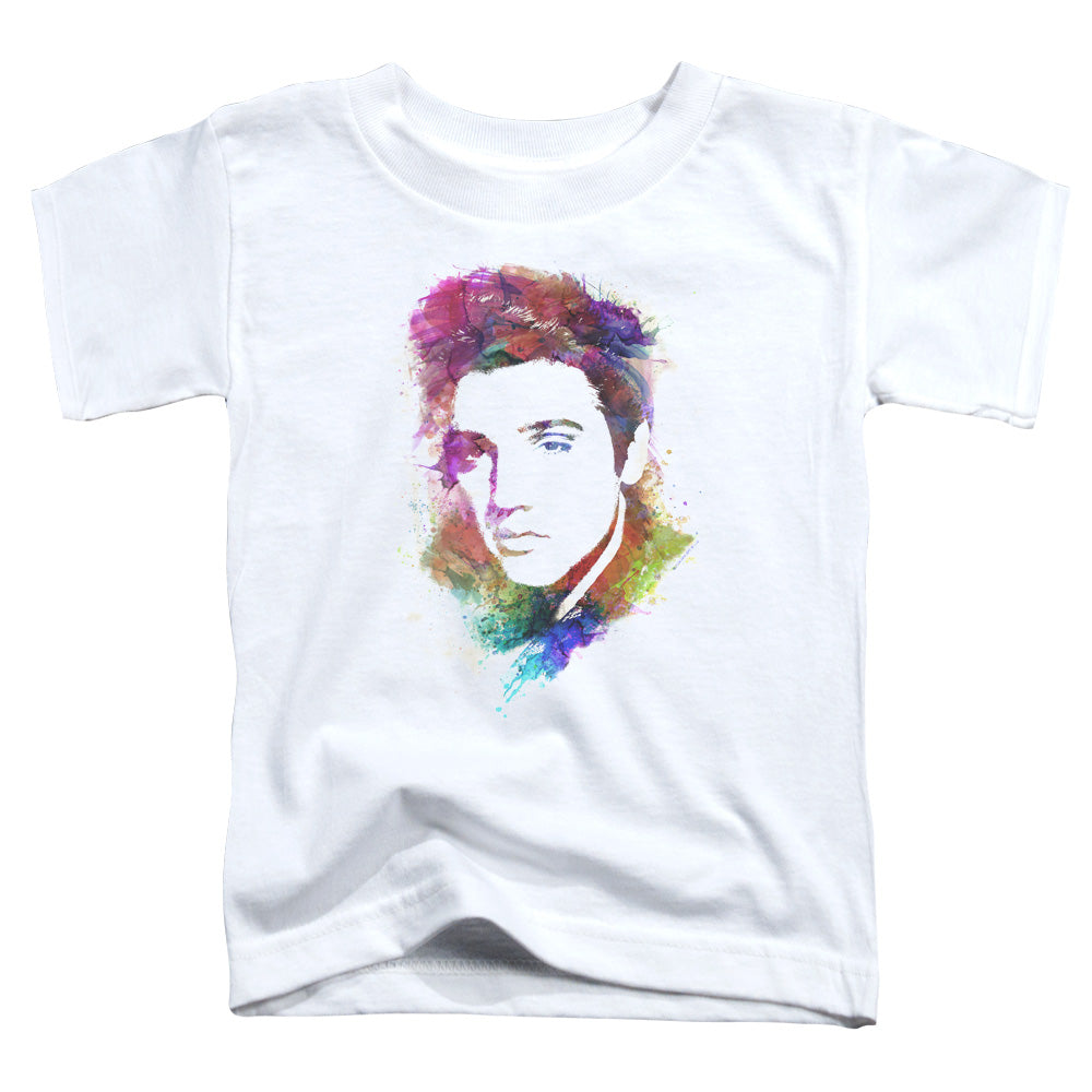 Elvis Presley Watercolor King Toddler Kids Youth T Shirt White