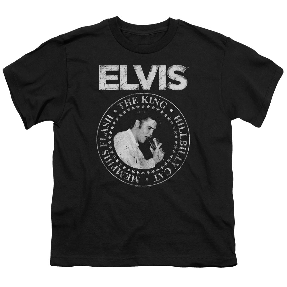 Elvis Presley Rock King Kids Youth T Shirt Black