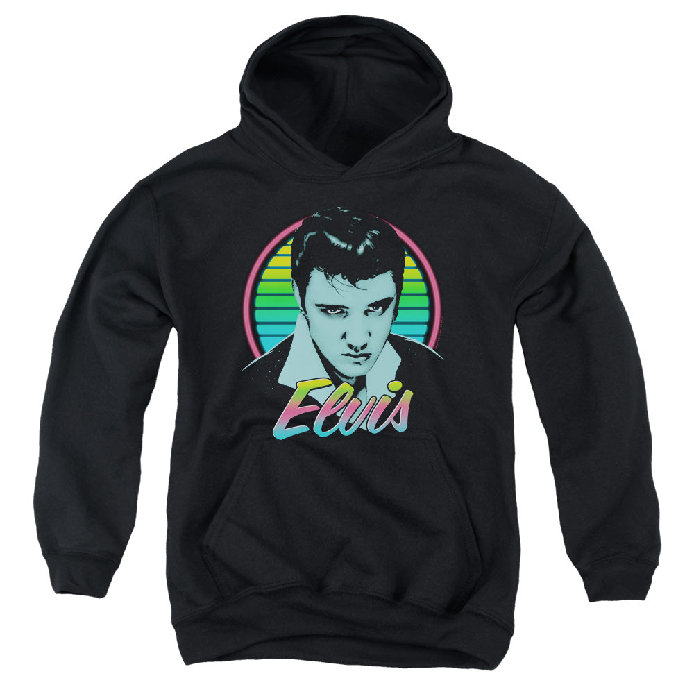 Elvis Presley Neon King Kids Youth Hoodie Black