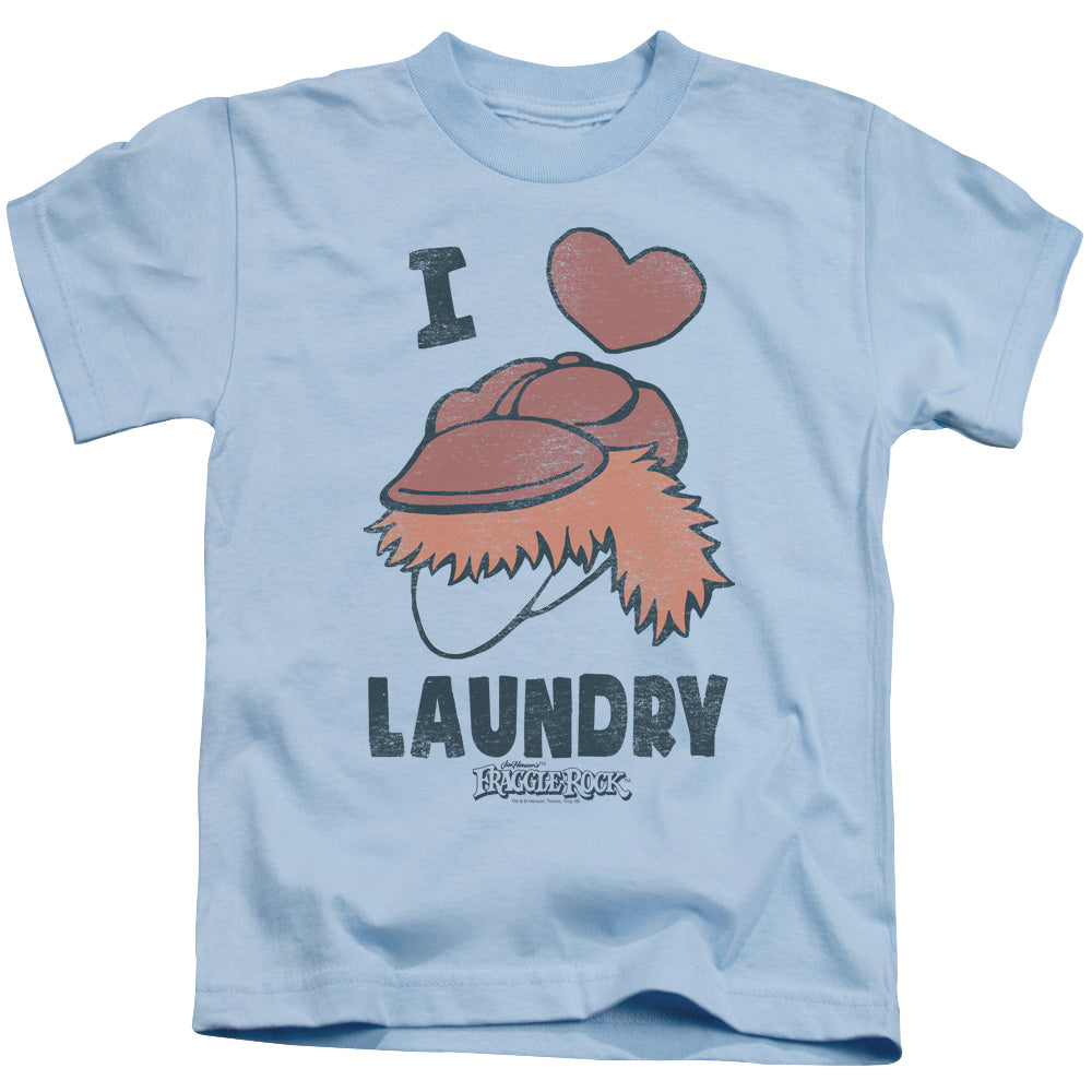 Fraggle Rock Laundry Lover Juvenile Kids Youth T Shirt Light Blue