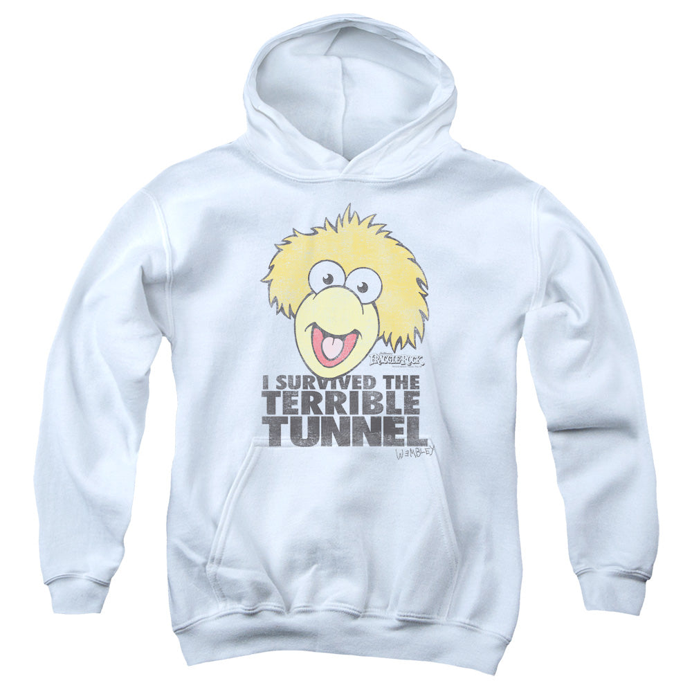 Fraggle Rock Terrible Tunnel Kids Youth Hoodie White
