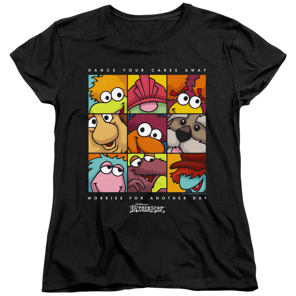 Fraggle Rock Squared Womens T Shirt Black