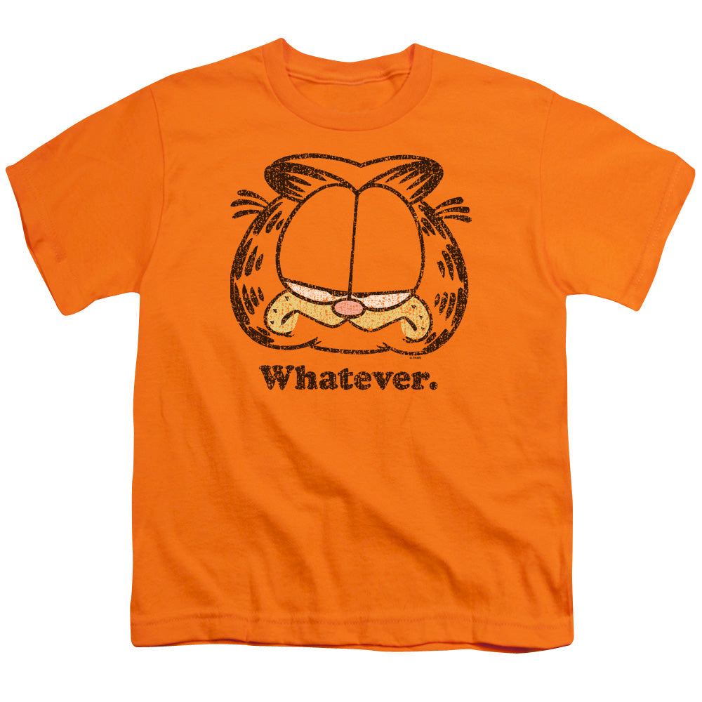 Garfield Whatever Kids Youth T Shirt Orange