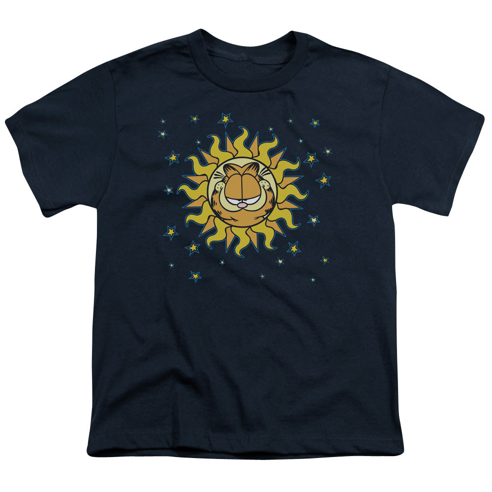 Garfield Celestial Kids Youth T Shirt Navy