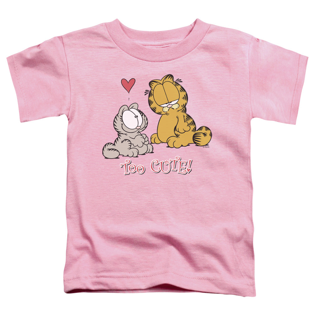 Garfield Too Cute Toddler Kids Youth T Shirt Pink