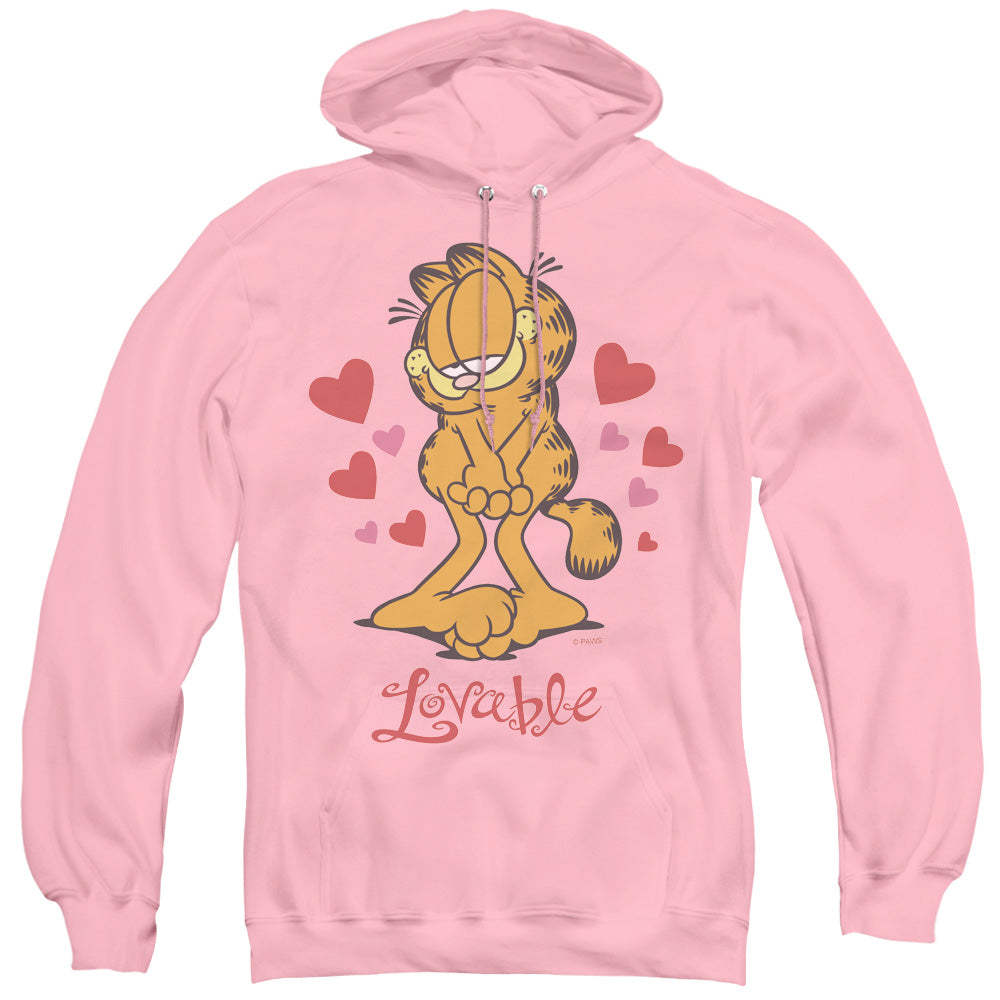 Garfield Lovable Mens Hoodie Pink