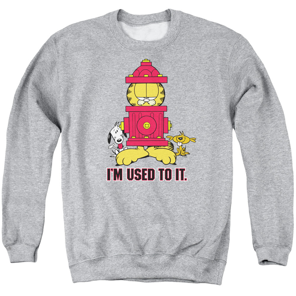 Garfield I'm Used to It Mens Crewneck Sweatshirt Athletic Heather
