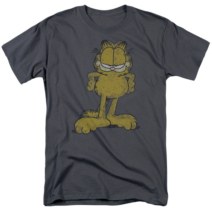 Garfield Big Ol Cat Mens T Shirt Charcoal
