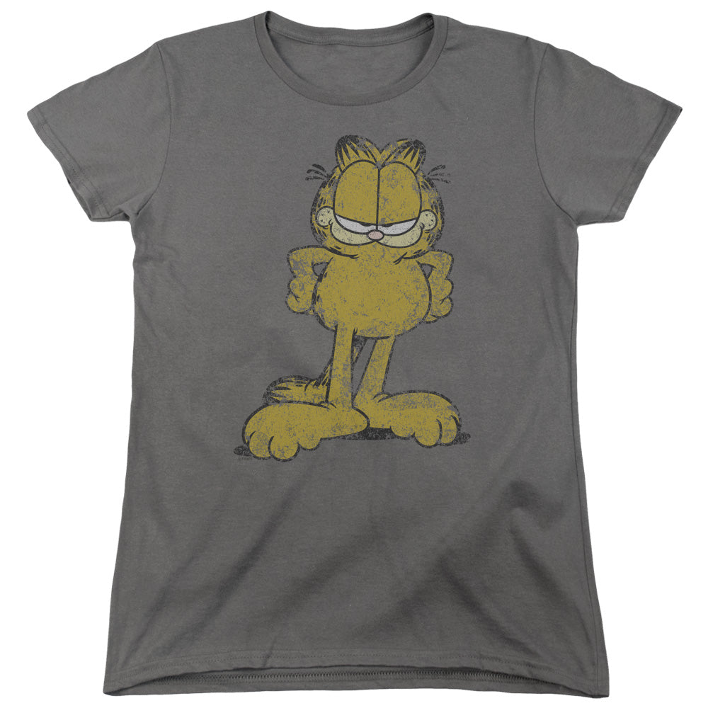 Garfield Big Ol Cat Womens T Shirt Charcoal
