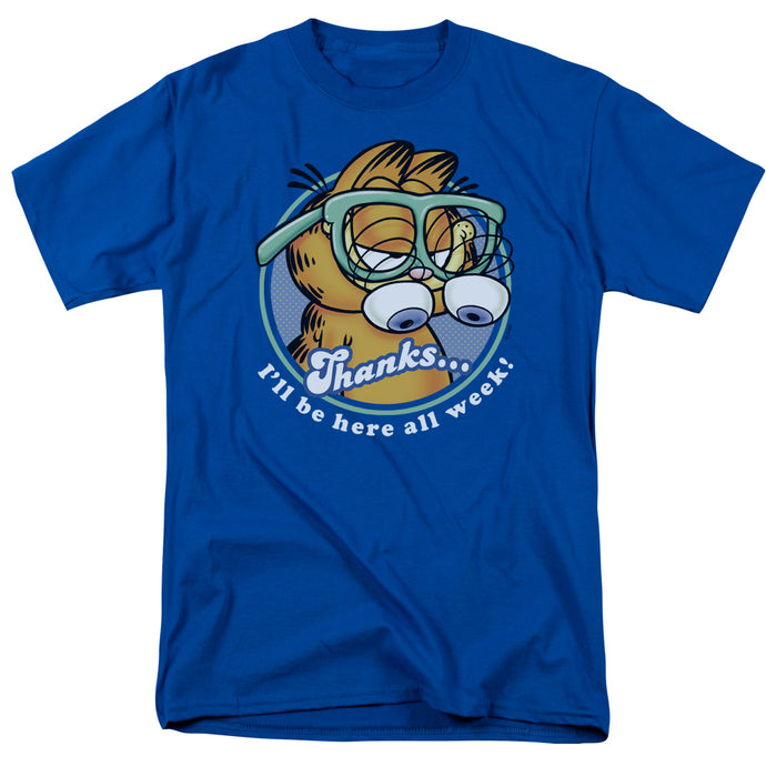 Garfield Performing Mens T Shirt Royal Blue