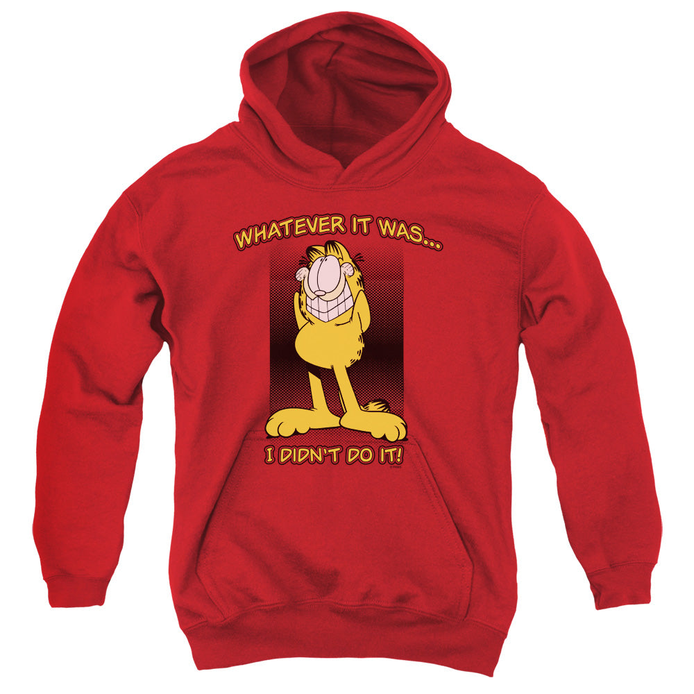 Garfield I Didnt Do It Kids Youth Hoodie Red
