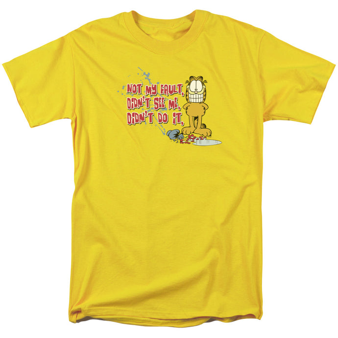 Garfield Not My Fault Mens T Shirt Yellow