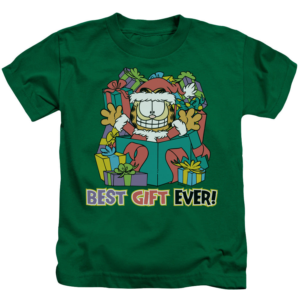 Garfield Best Gift Ever Juvenile Kids Youth T Shirt Kelly Green