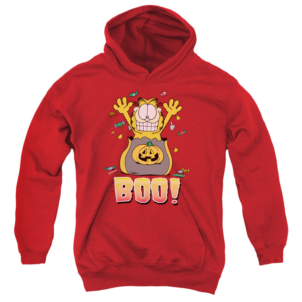 Garfield Boo! Kids Youth Hoodie Red