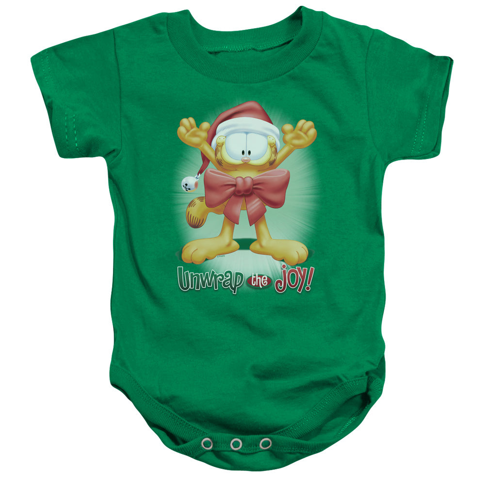 Garfield Unwrap the Joy! Infant Baby Snapsuit Kelly Green (24 Mos)