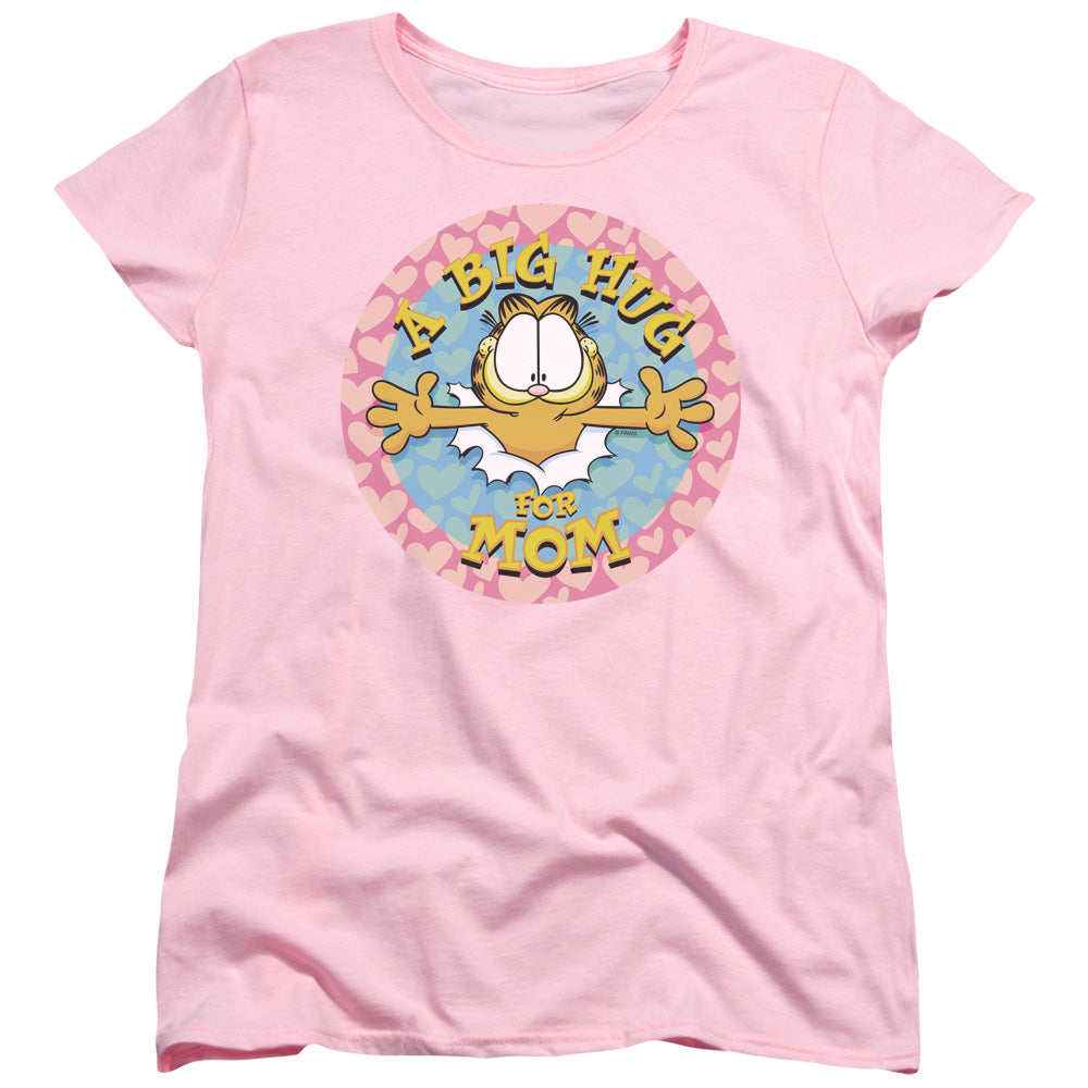 Garfield a Big Hug for Mom Womens T Shirt Pink