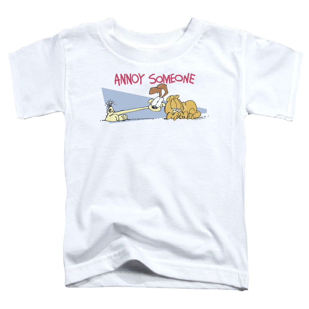 Garfield Annoy Someone Toddler Kids Youth T Shirt White