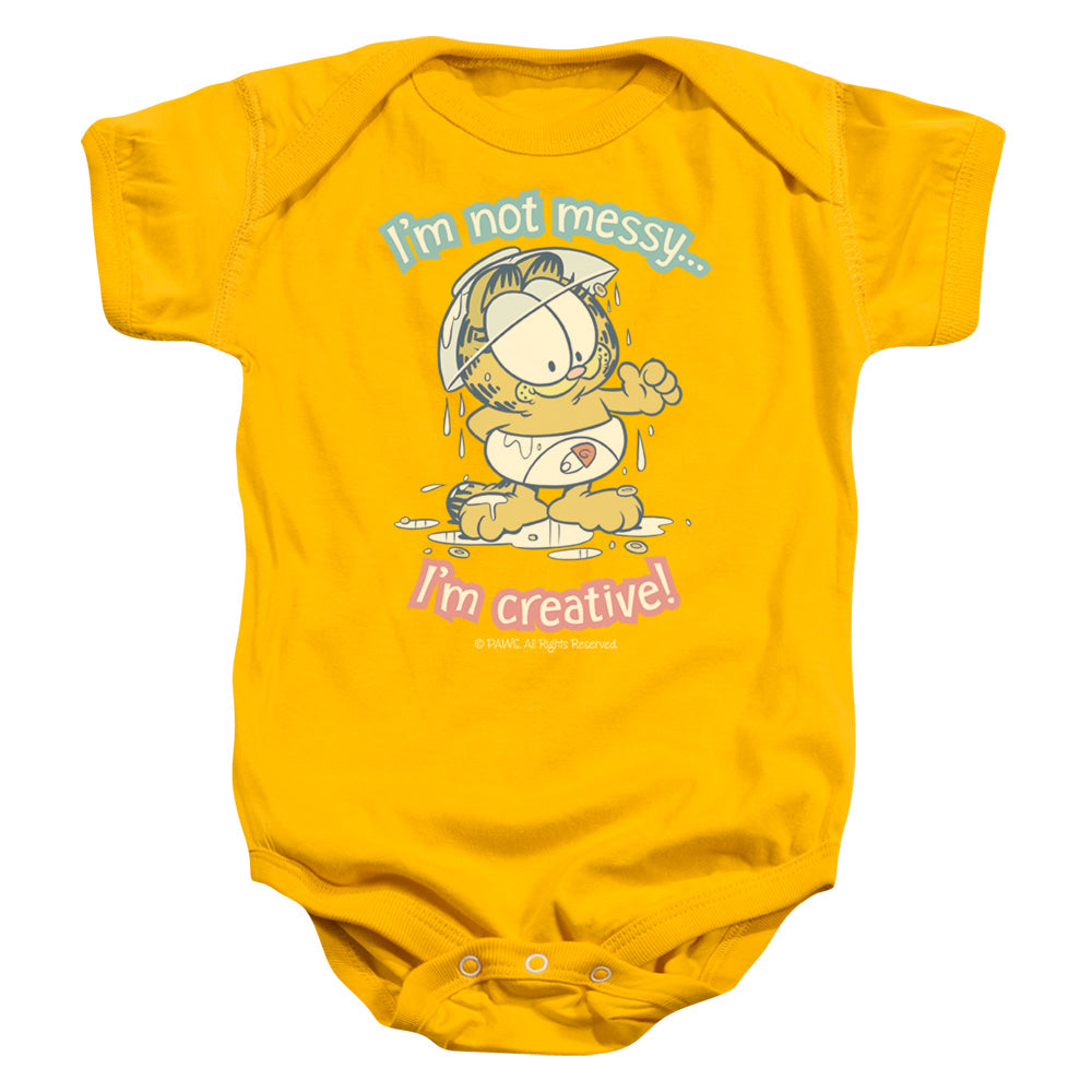 Garfield Im Creative Infant Baby Snapsuit Gold (24 Mos)
