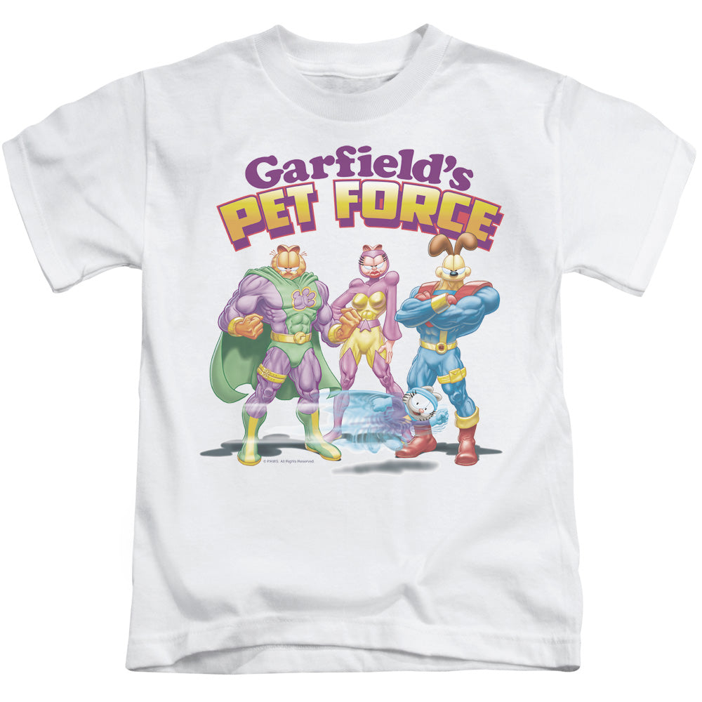 Garfield Heroes Await Juvenile Kids Youth T Shirt White
