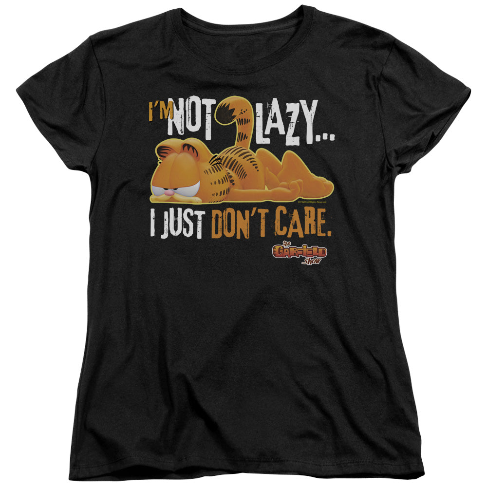 Garfield Not Lazy Womens T Shirt Black