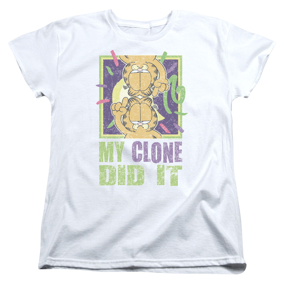 Garfield My Clone Did It Womens T Shirt White