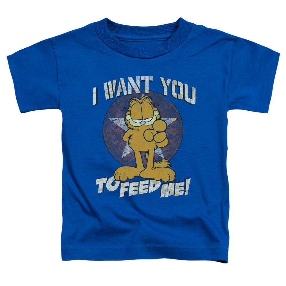 Garfield I Want You Toddler Kids Youth T Shirt Royal Blue