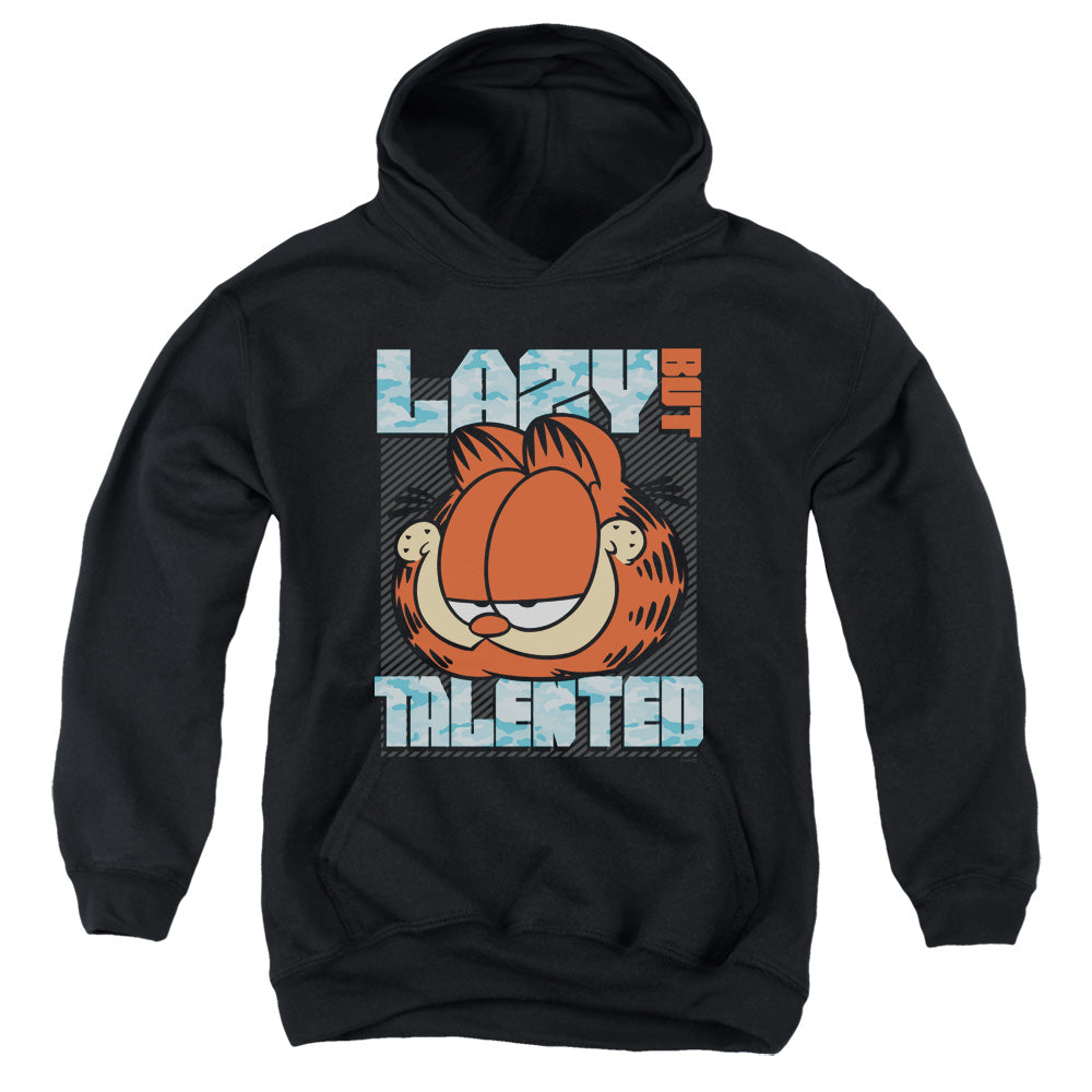 Garfield Lazy but Talented Kids Youth Hoodie Black