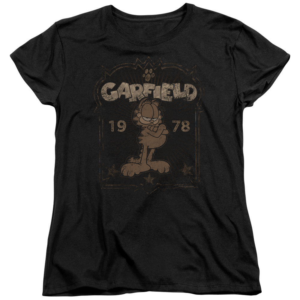 Garfield Est 1978 Womens T Shirt Black