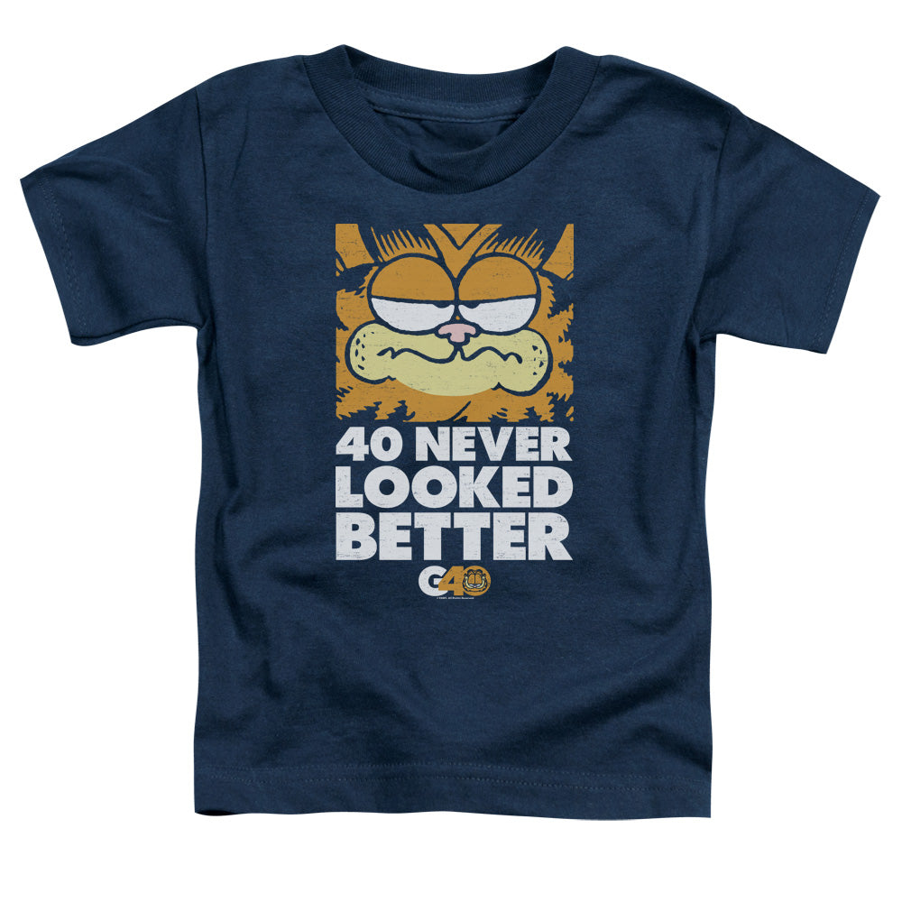 Garfield 40 Looks Toddler Kids Youth T Shirt Navy