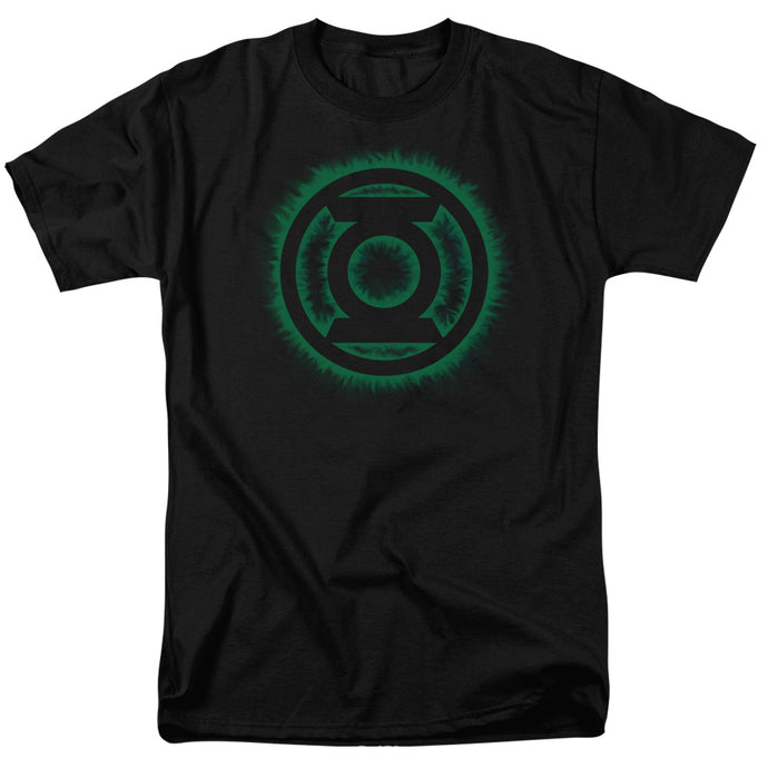 Green Lantern Green Flame Logo Mens T Shirt Black