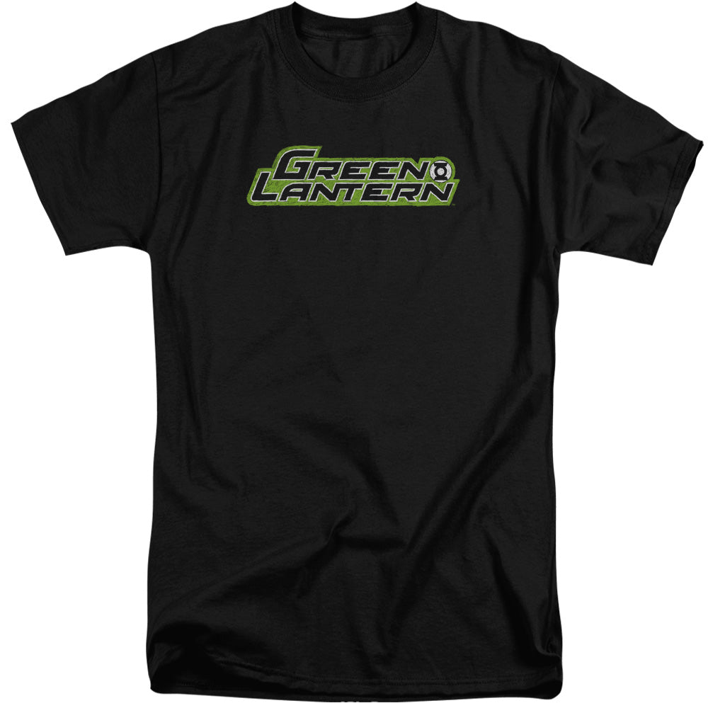 Green Lantern Scribble Title Mens Tall T Shirt Black Officially Licensed
