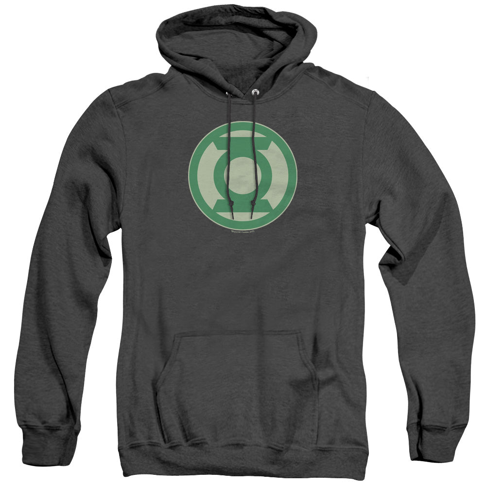 Green Lantern Green Symbol Mens Heather Hoodie Black Officially Licensed